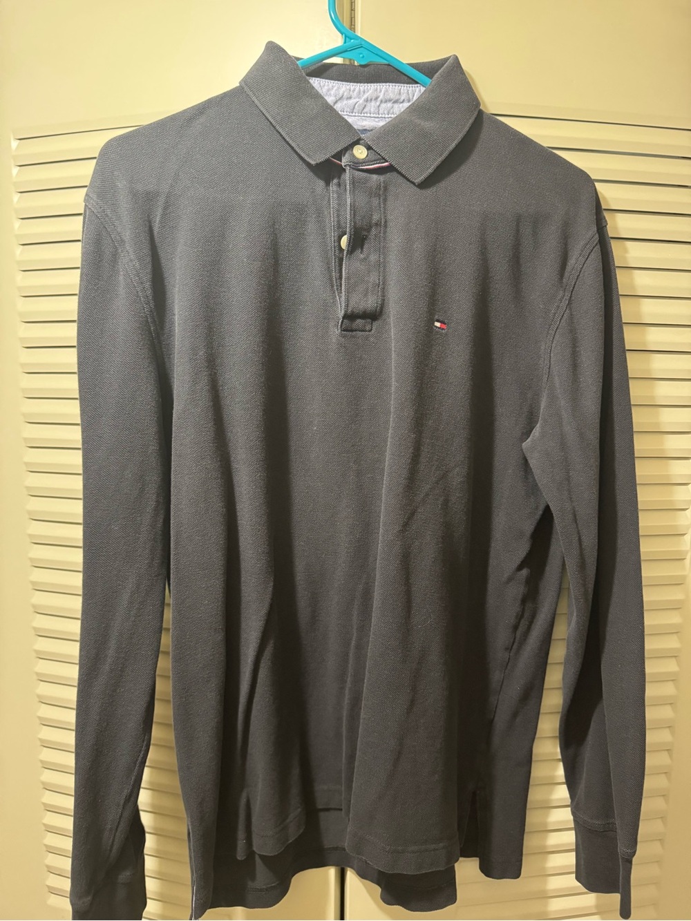 Tommy Hilfiger Black Long-Sleeve Polo